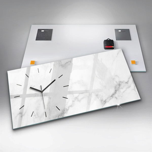 Horizontal wall clock Marble