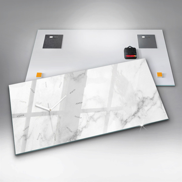 Horizontal wall clock Marble