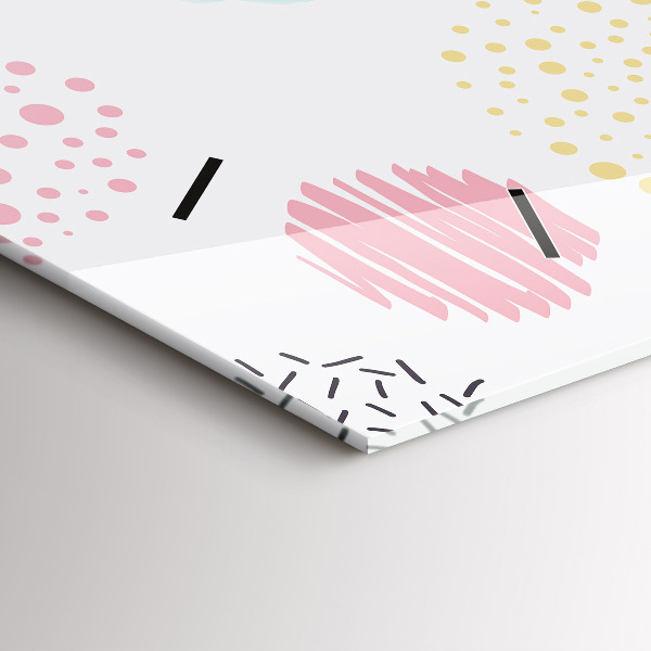 Horizontal wall clock Geometric pattern