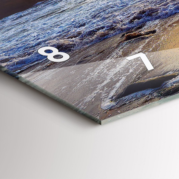 Horizontal wall clock Sunset on the beach
