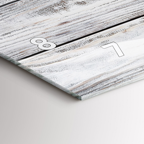 Horizontal wall clock Painted boards