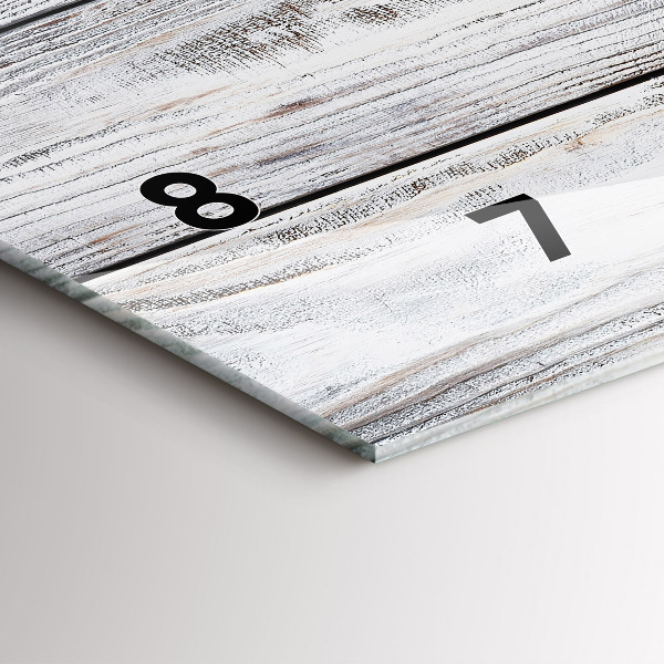 Horizontal wall clock Painted boards