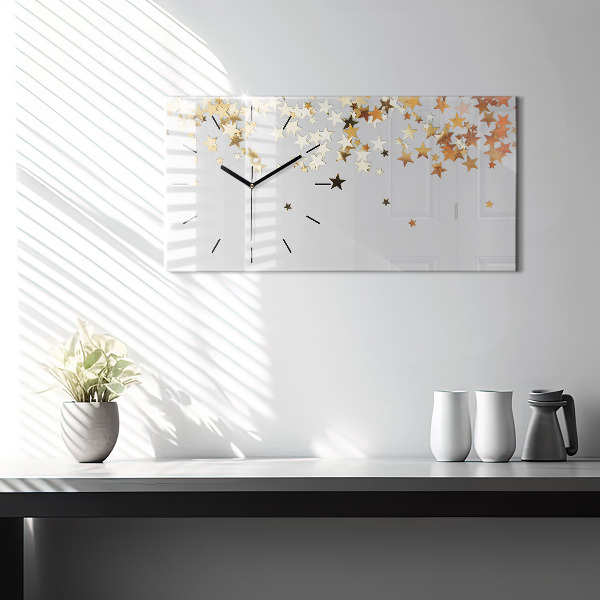 Horizontal wall clock Stars