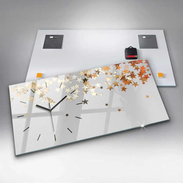 Horizontal wall clock Stars