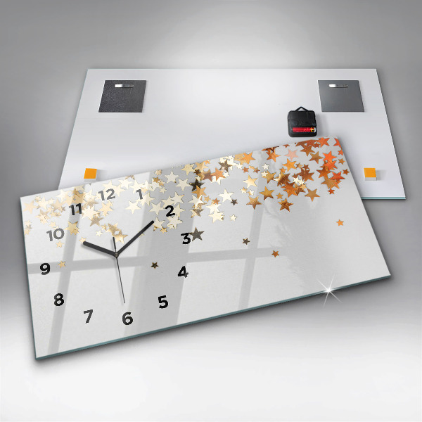 Horizontal wall clock Stars