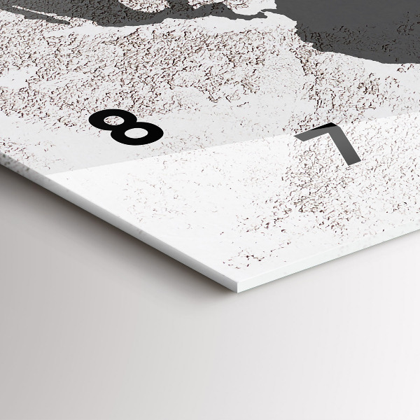 Horizontal wall clock World map concrete