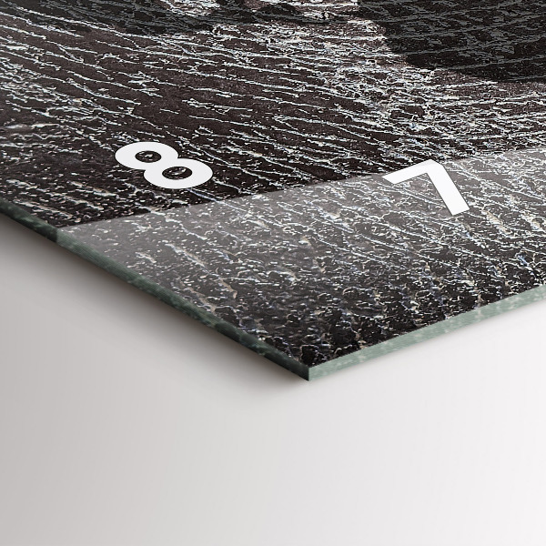 Horizontal wall clock World map concrete