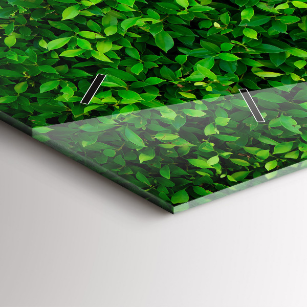 Horizontal wall clock Hedge leaves