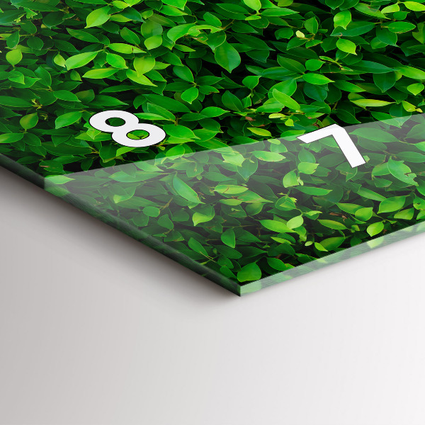 Horizontal wall clock Hedge leaves