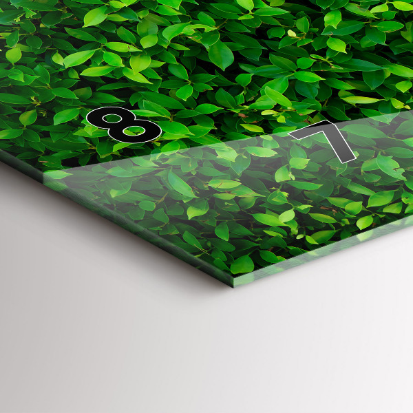 Horizontal wall clock Hedge leaves