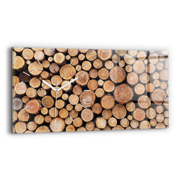 Horizontal wall clock Tree rings