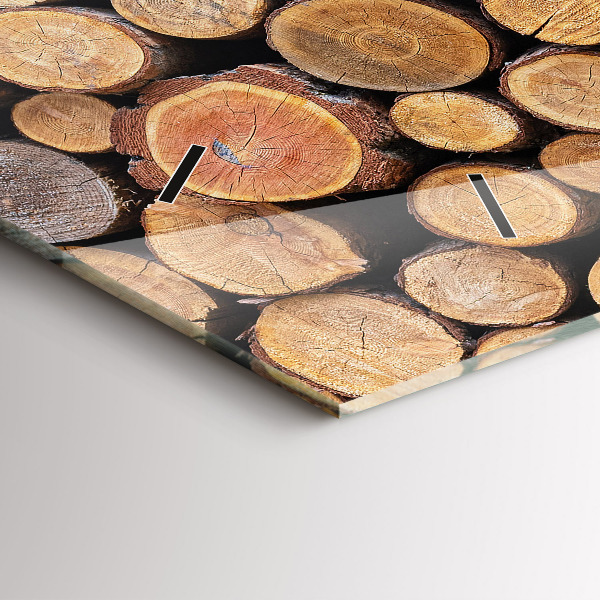 Horizontal wall clock Tree rings