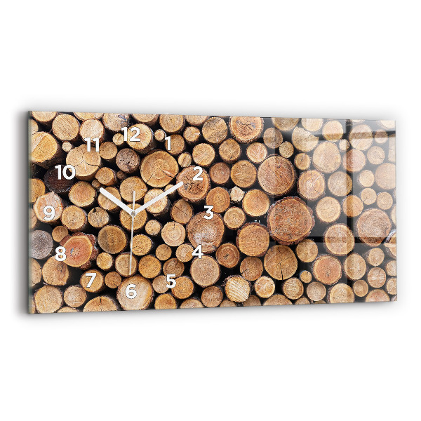 Horizontal wall clock Tree rings