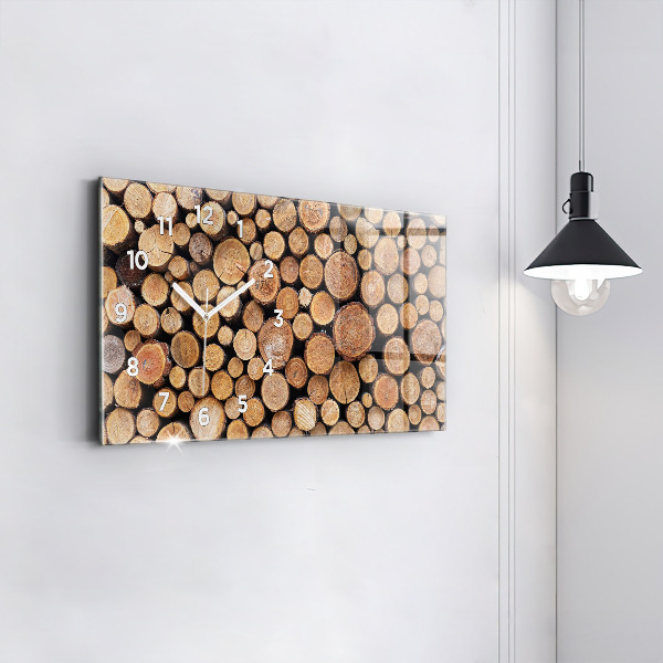 Horizontal wall clock Tree rings