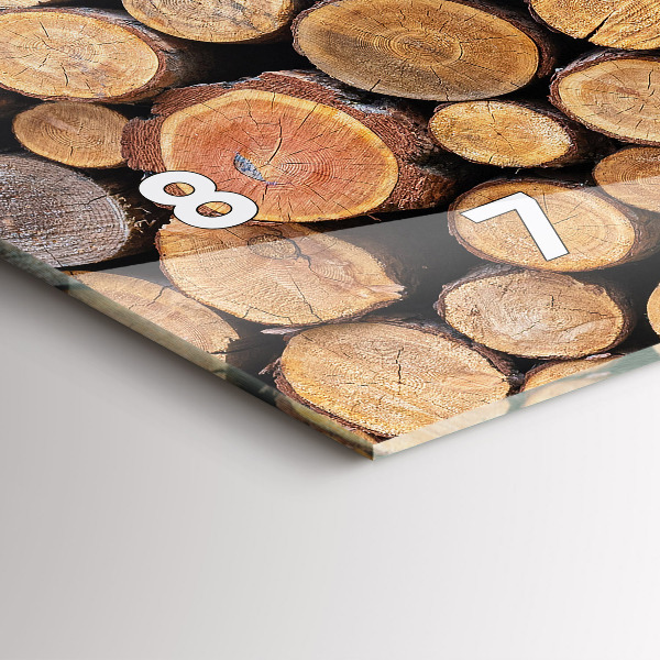 Horizontal wall clock Tree rings