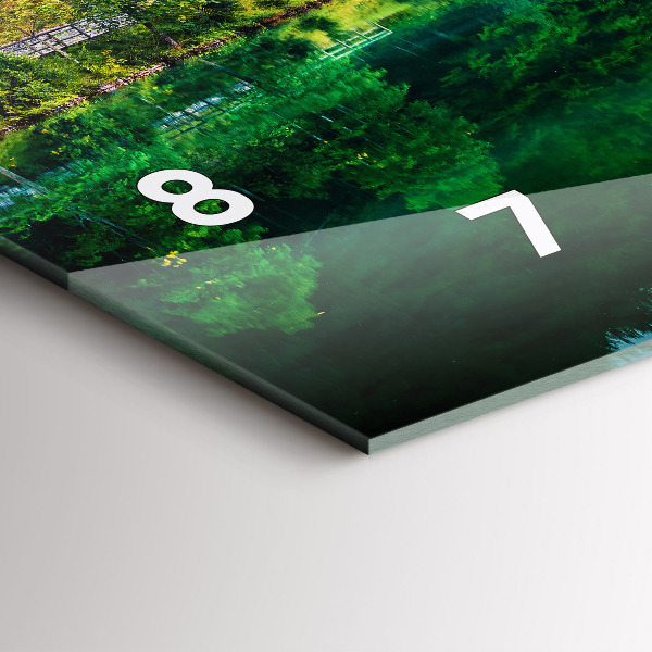 Horizontal wall clock Lake landscape