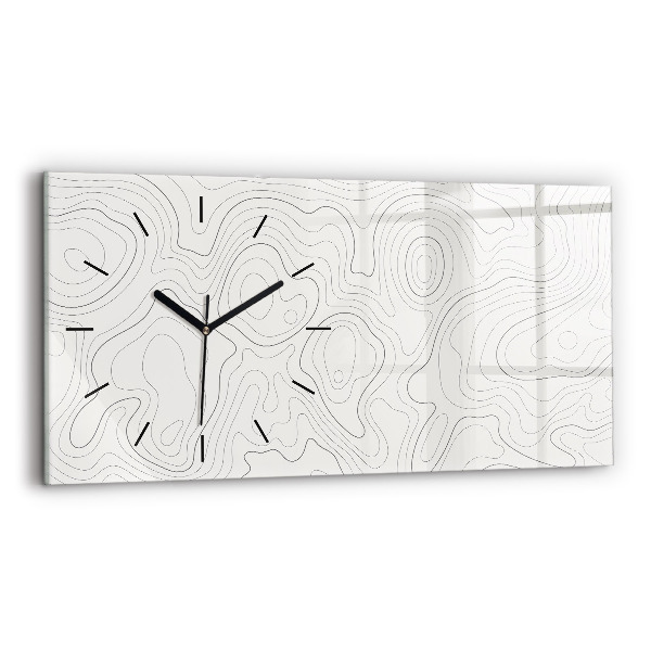 Horizontal wall clock Abstraction spots