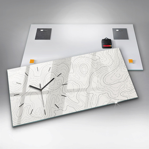 Horizontal wall clock Abstraction spots