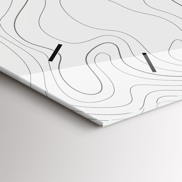 Horizontal wall clock Abstraction spots