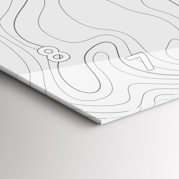 Horizontal wall clock Abstraction spots