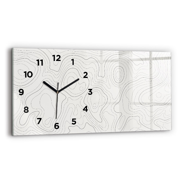 Horizontal wall clock Abstraction spots