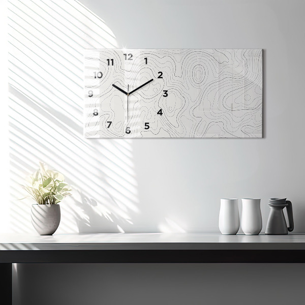 Horizontal wall clock Abstraction spots
