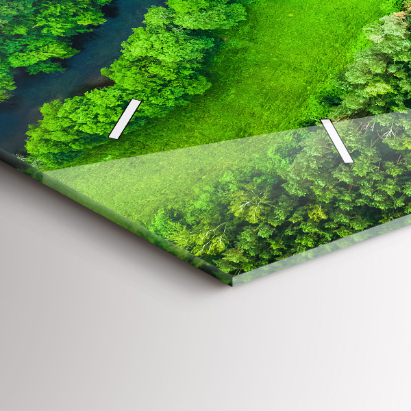 Horizontal wall clock River in the forest