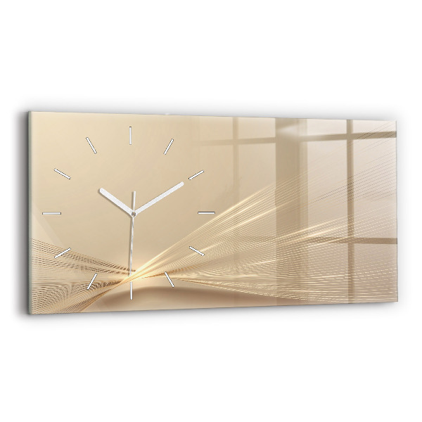 Horizontal wall clock Abstract light