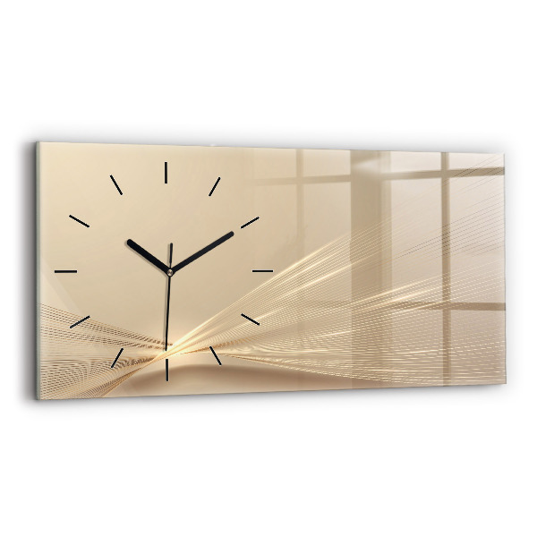 Horizontal wall clock Abstract light
