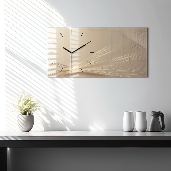 Horizontal wall clock Abstract light