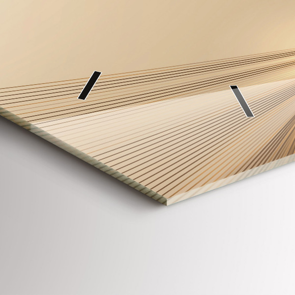 Horizontal wall clock Abstract light