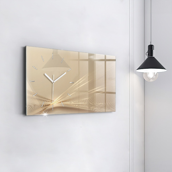Horizontal wall clock Abstract light