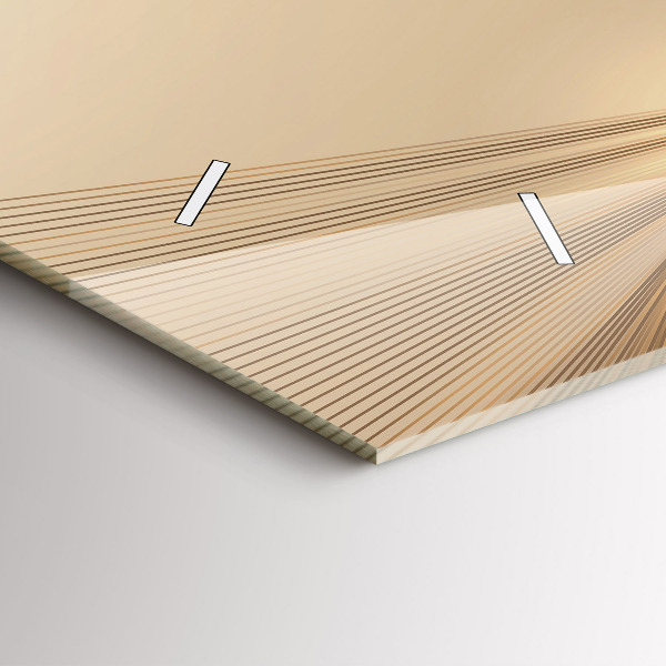 Horizontal wall clock Abstract light