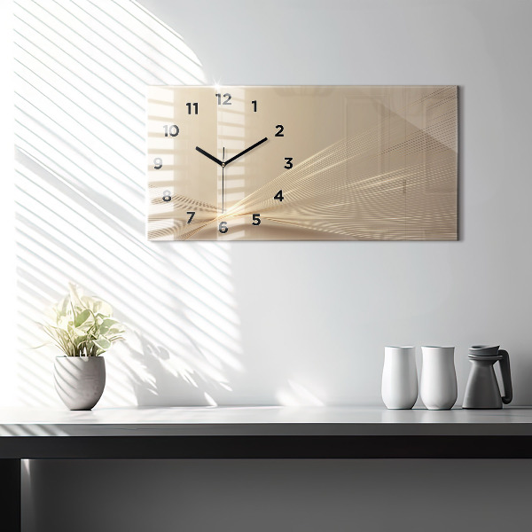 Horizontal wall clock Abstract light