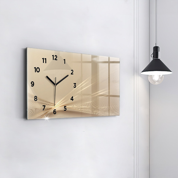 Horizontal wall clock Abstract light
