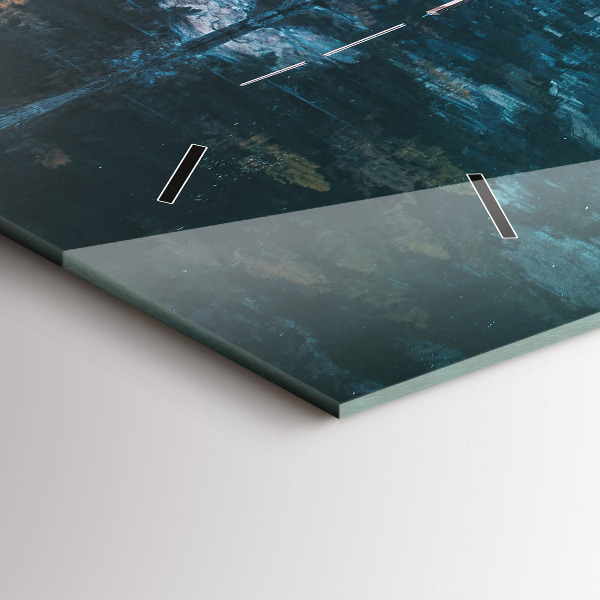 Horizontal wall clock Boats on the lake