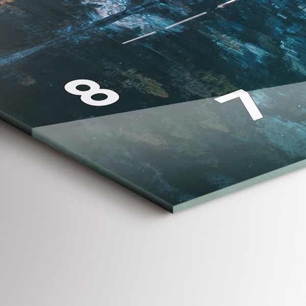 Horizontal wall clock Boats on the lake