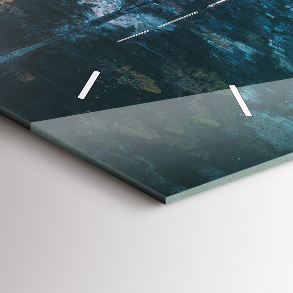 Horizontal wall clock Boats on the lake