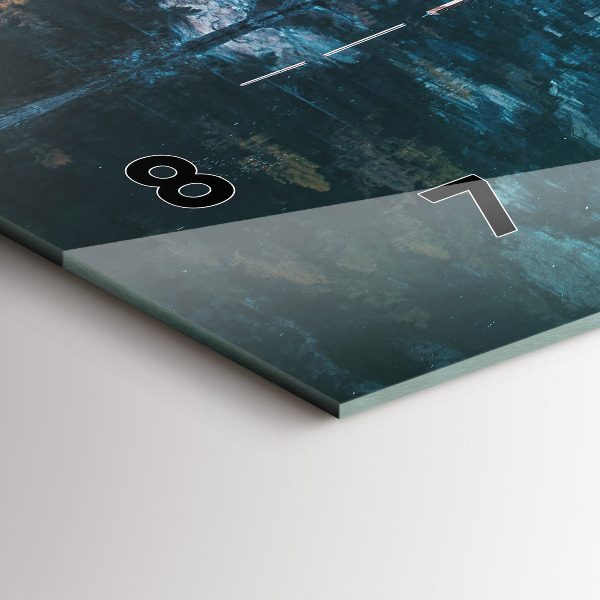 Horizontal wall clock Boats on the lake