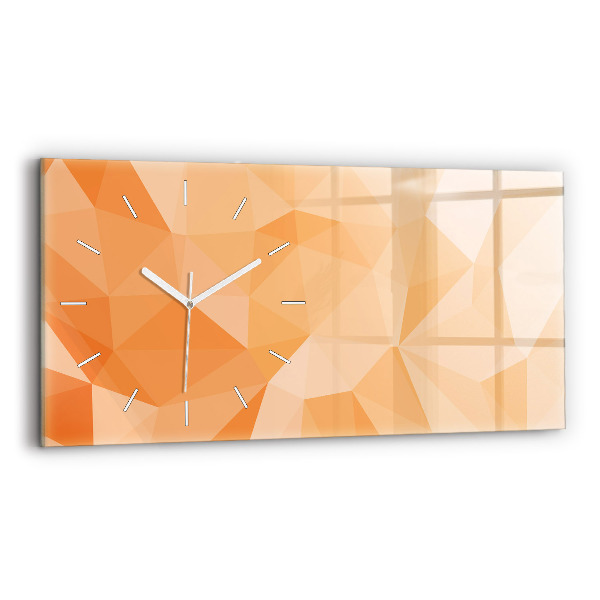 Horizontal wall clock Abstraction triangles