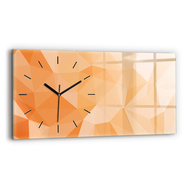 Horizontal wall clock Abstraction triangles