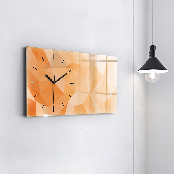 Horizontal wall clock Abstraction triangles