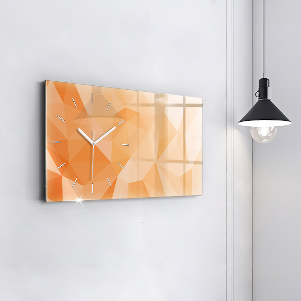 Horizontal wall clock Abstraction triangles