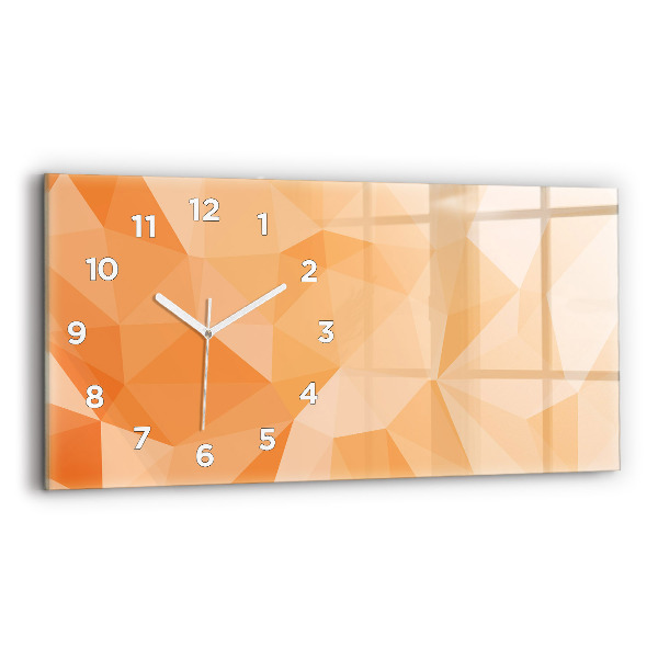 Horizontal wall clock Abstraction triangles