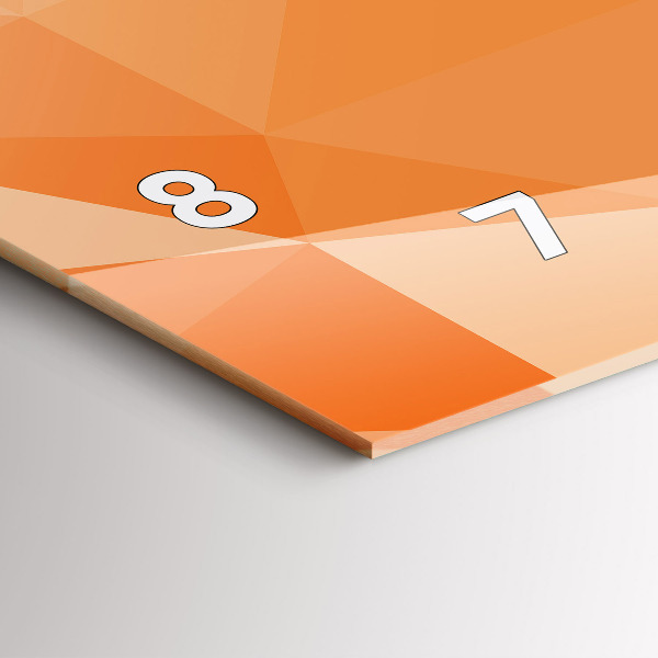 Horizontal wall clock Abstraction triangles