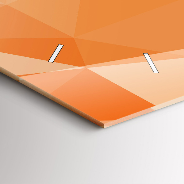 Horizontal wall clock Abstraction triangles