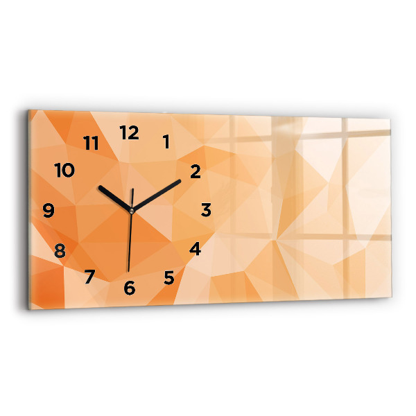 Horizontal wall clock Abstraction triangles