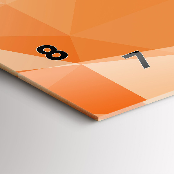 Horizontal wall clock Abstraction triangles