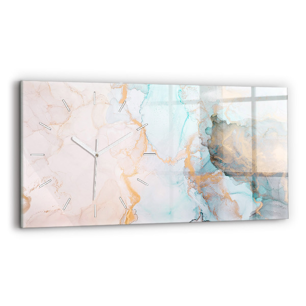 Horizontal wall clock Abstract painting