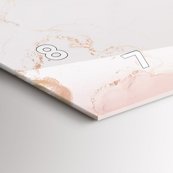 Horizontal wall clock Abstract painting